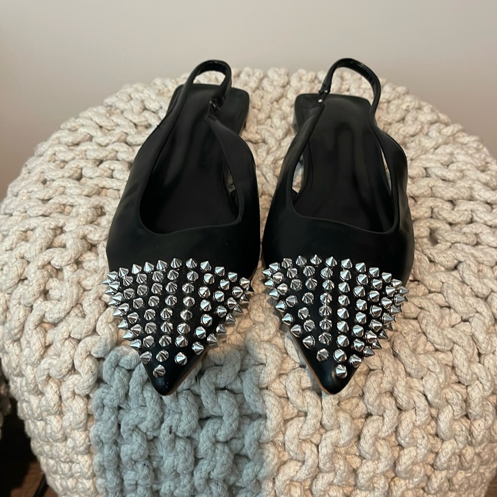 ASOS stud sling back flat